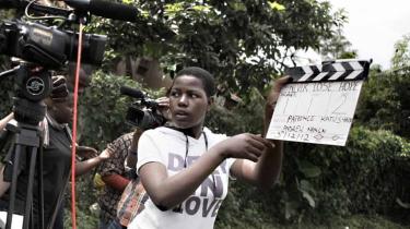 Woman film making